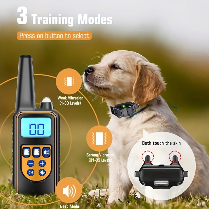 Collier de dressage pour chien avec télécommande, collier à son et vibration uniquement, récepteur doté d'une protection IP67