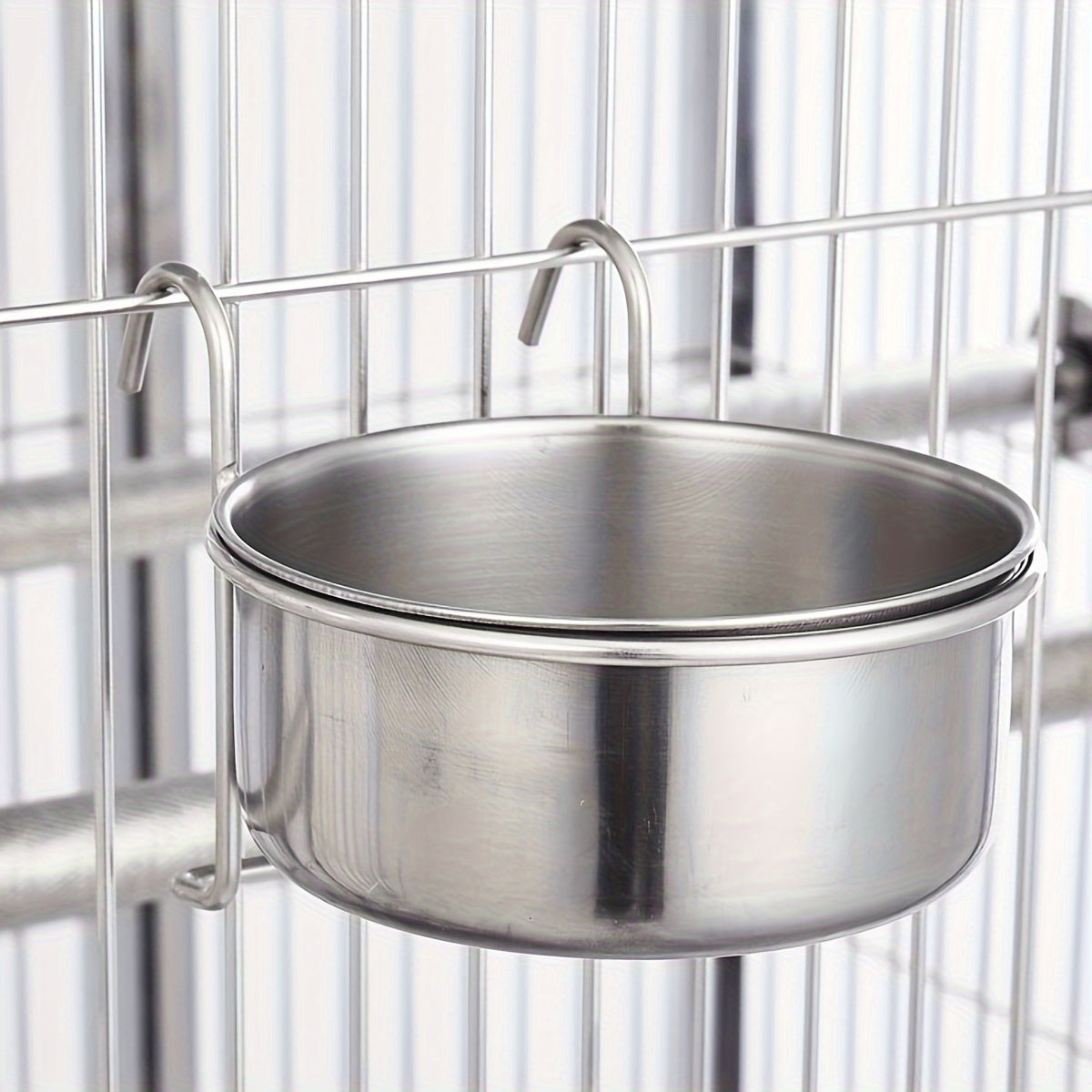 Gamelles suspendues en acier inoxydable pour chiens, ensemble durable de mangeoires et abreuvoirs pour cage, facile à assembler - Réduit la tension sur le cou et le dos de l'animal, idéal pour les grandes races