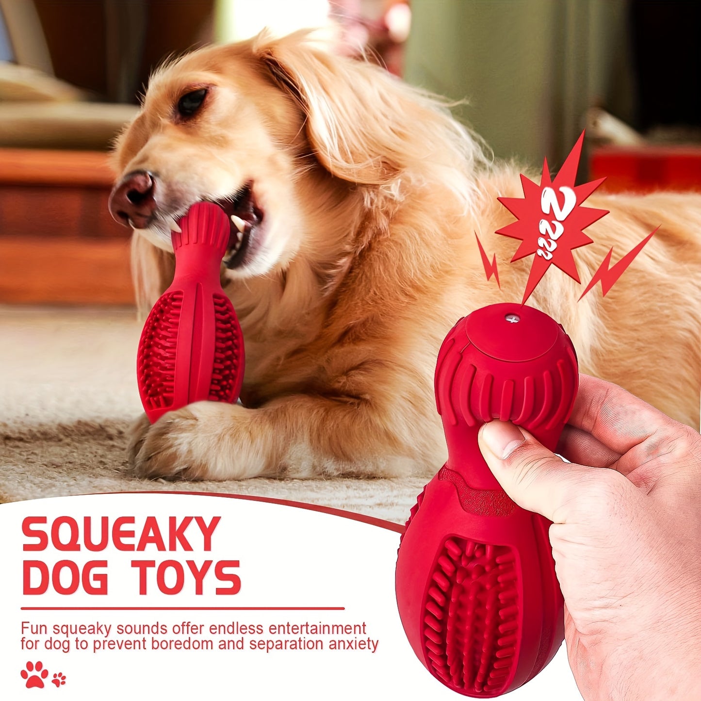 Jouet interactif à mâcher et distributeur lent de friandises pour chiens – Fabriqué en caoutchouc naturel et durable, conception ergonomique, facile à utiliser, convient aux chiens de toutes tailles, diverses couleurs
