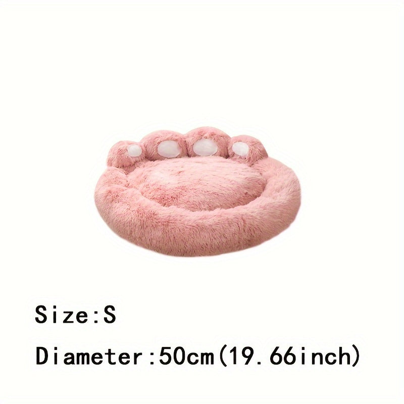 Lit douillet pour chien et chat en forme de patte d'ours, diverses couleurs, très chaud et confortable