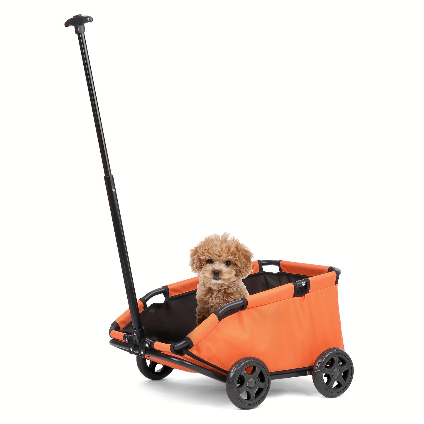 Poussette pour chien et chat 2 en 1, multifonctionnelle avec 4 doubles roues, tout terrain, panier amovible, pliable et compacte, en maille respirante, diverses couleurs