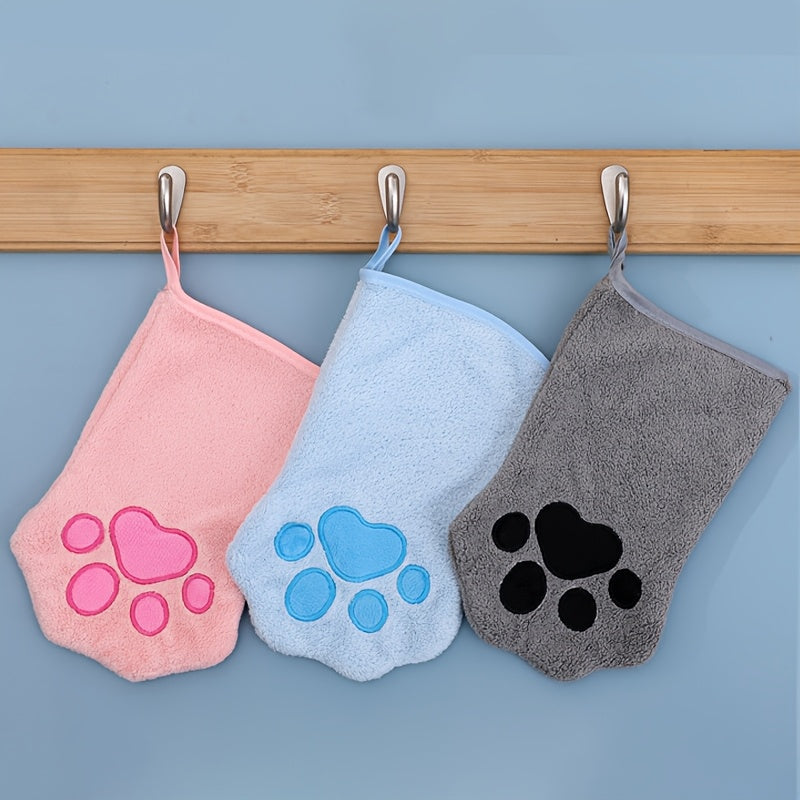 Gants de toilette pour chiens et chats, en microfibres, diverses couleurs