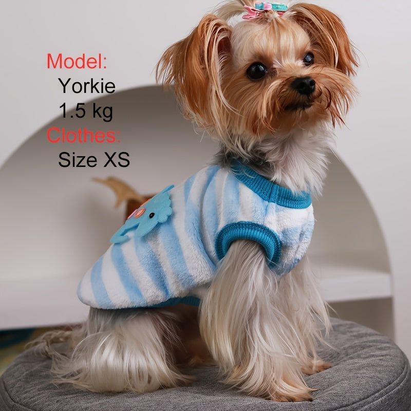 Gilet douillet en polaire pour chien avec jolis motifs d'animaux : lapin, escargot, grenouille, poney, etc - idéal pour les petites races - lavable à la main uniquement
