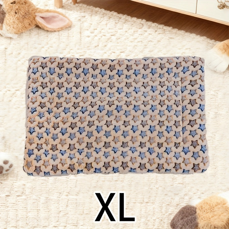Tapis double épaisseur pour chien et chat, chaud et confortable, divers motifs imprimés, diverses couleurs