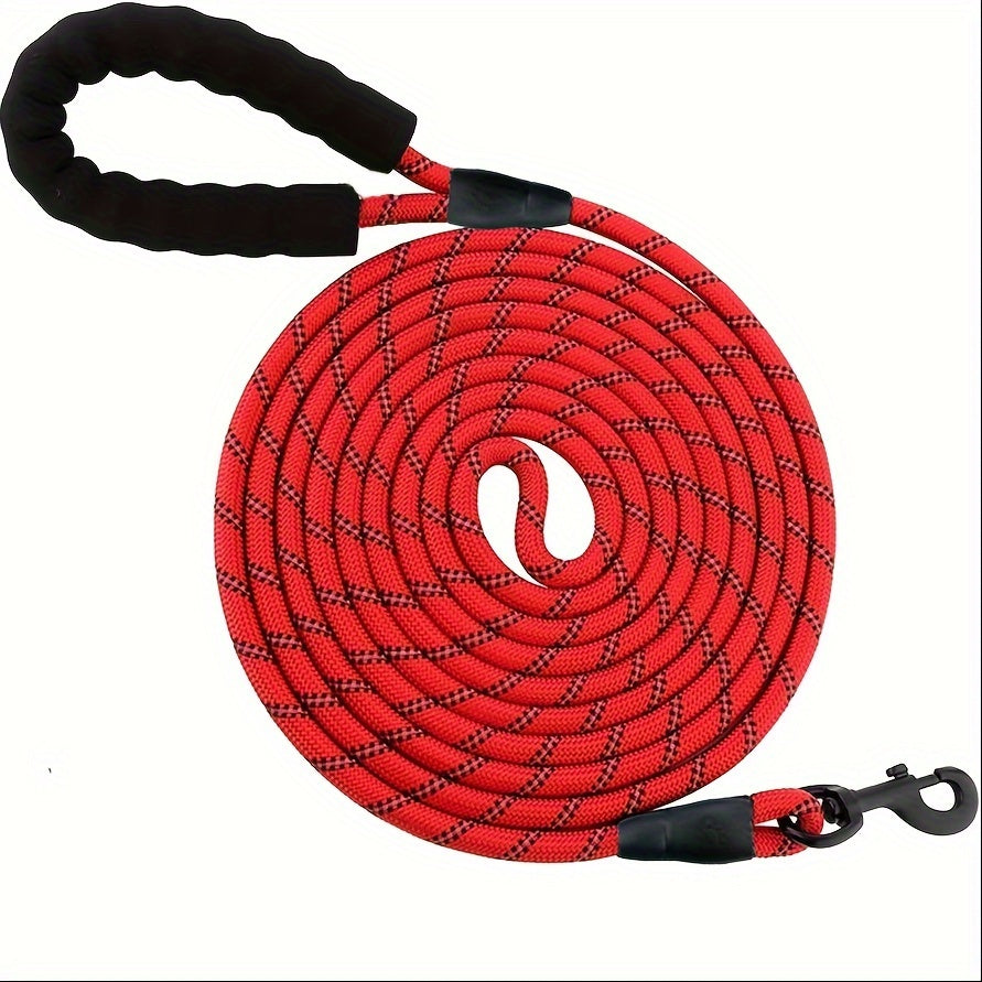 Laisse en nylon pour chien allongée et réfléchissante, corde ronde, corde de traction, diverses couleurs