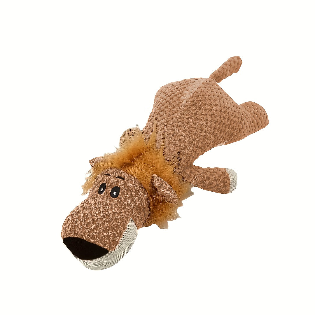 Grande peluche pour chien avec son, modèle de lion, loup, éléphant et canard