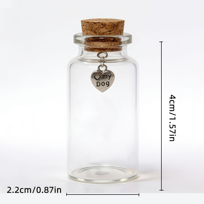 Récipient commémoratif en verre pour conserver les poils de votre chien ou chat disparu