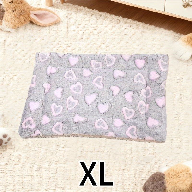 Tapis double épaisseur pour chien et chat, chaud et confortable, divers motifs imprimés, diverses couleurs