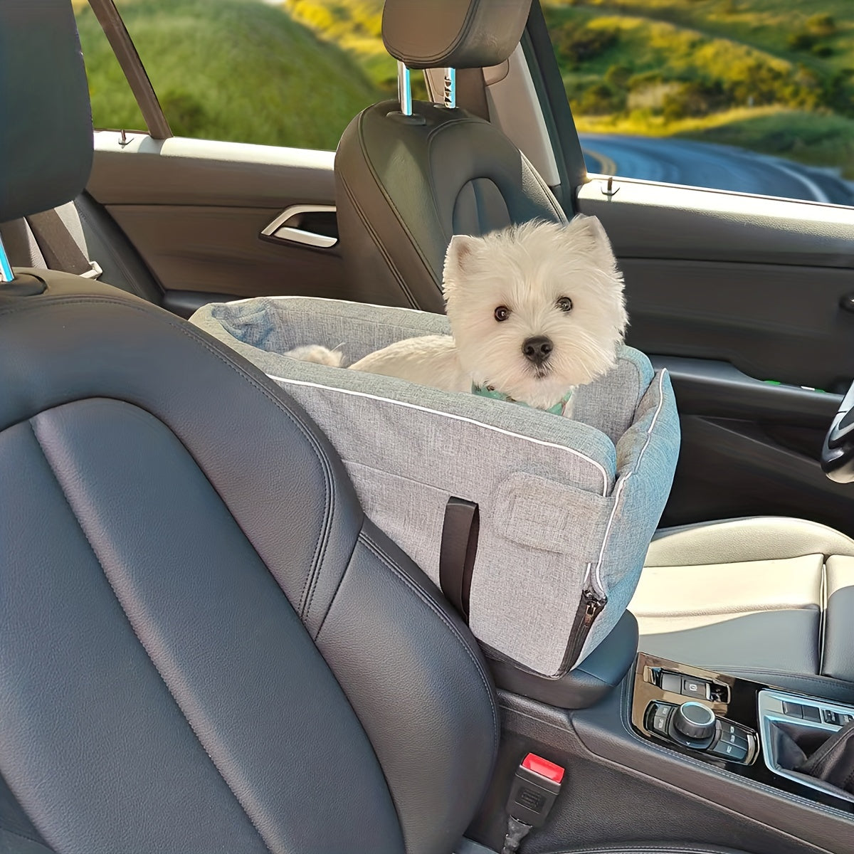 Lit de voyage portable pour animaux de compagnie avec harnais de sécurité intégré, pour la voiture ou les balades, diverses couleurs