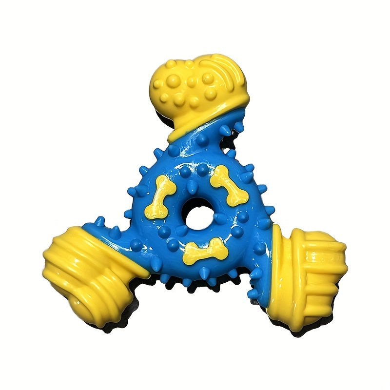 Jouet à mâcher pour chien, triangulaire, pour le nettoyage des dents, résistant aux morsures, diverses couleurs
