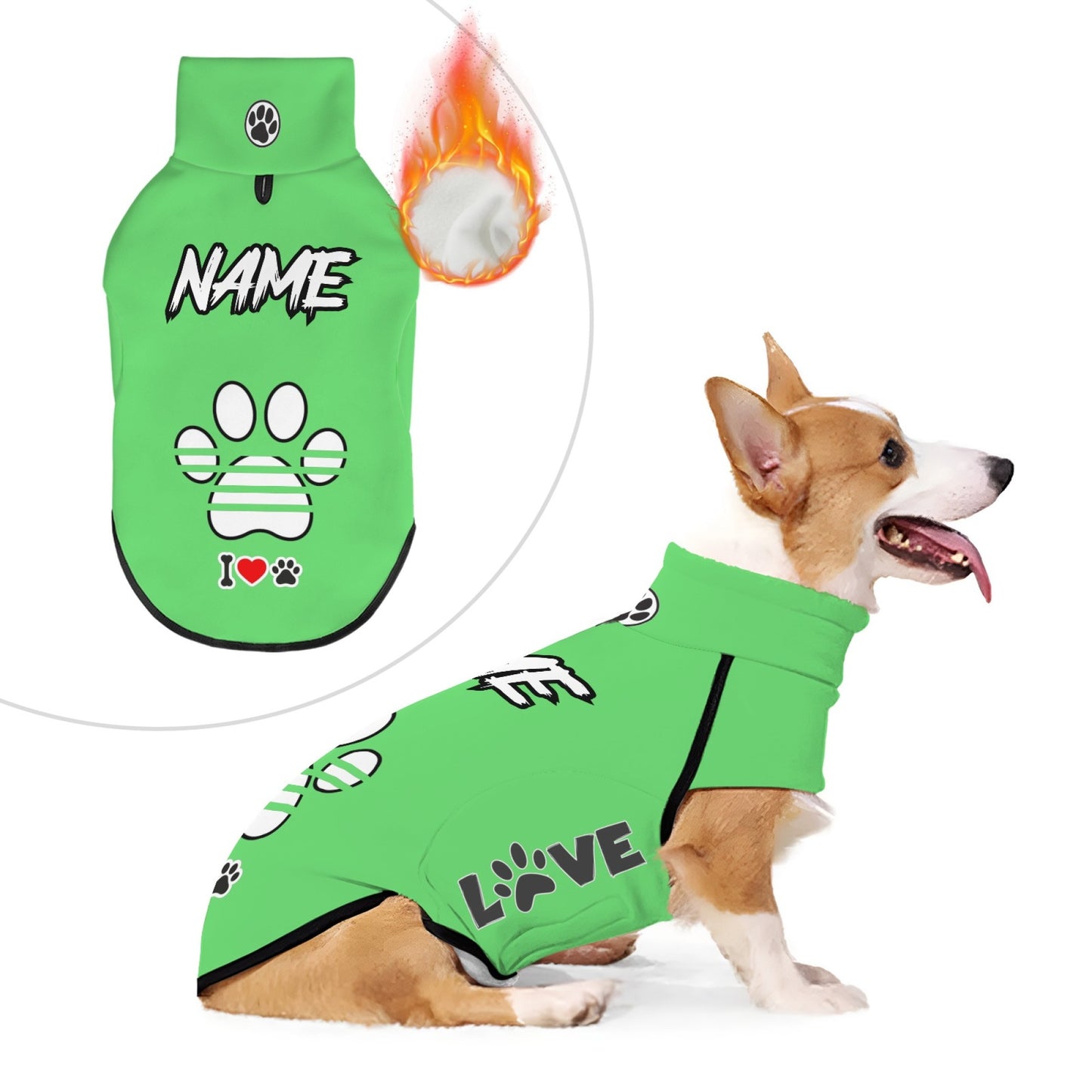 Sweat-shirt personnalisable pour chien, en polyester, confortable et chaud, adapté aux chiens de taille moyenne et grande - lavable en machine, diverses couleurs