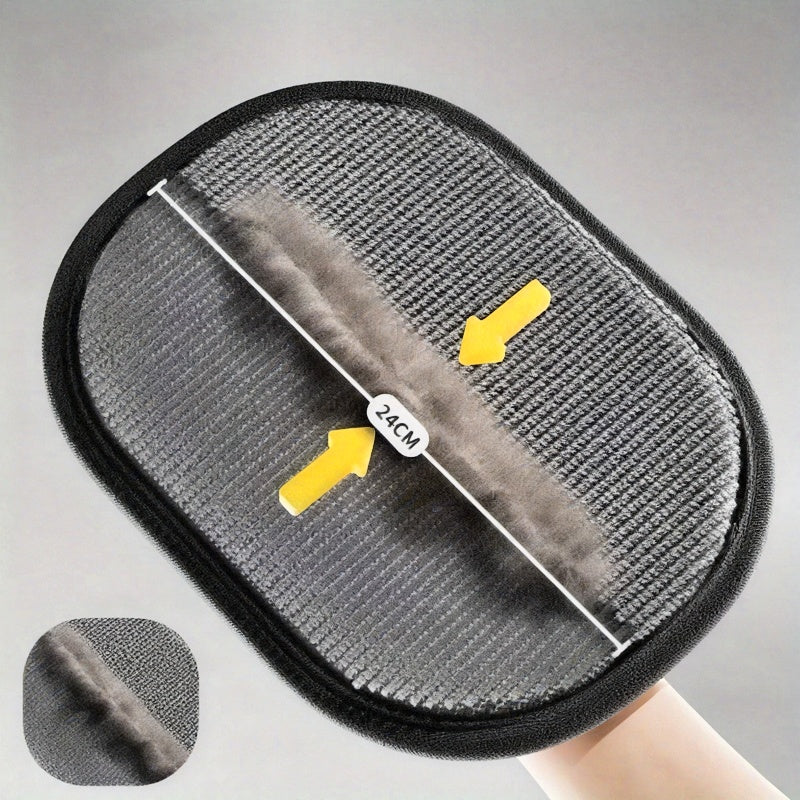 Gant amélioré pour éliminer les poils de chiens et chat sur toutes surfaces, noir