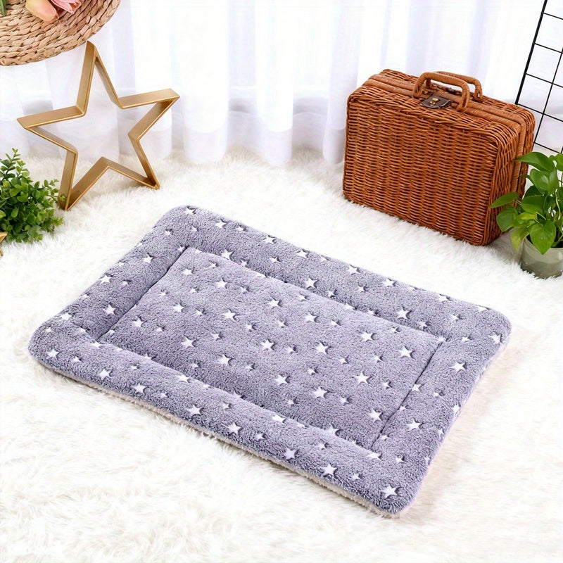 Tapis pour chien et chat, épais chaud et confortable avec motif étoilé, diverses couleurs