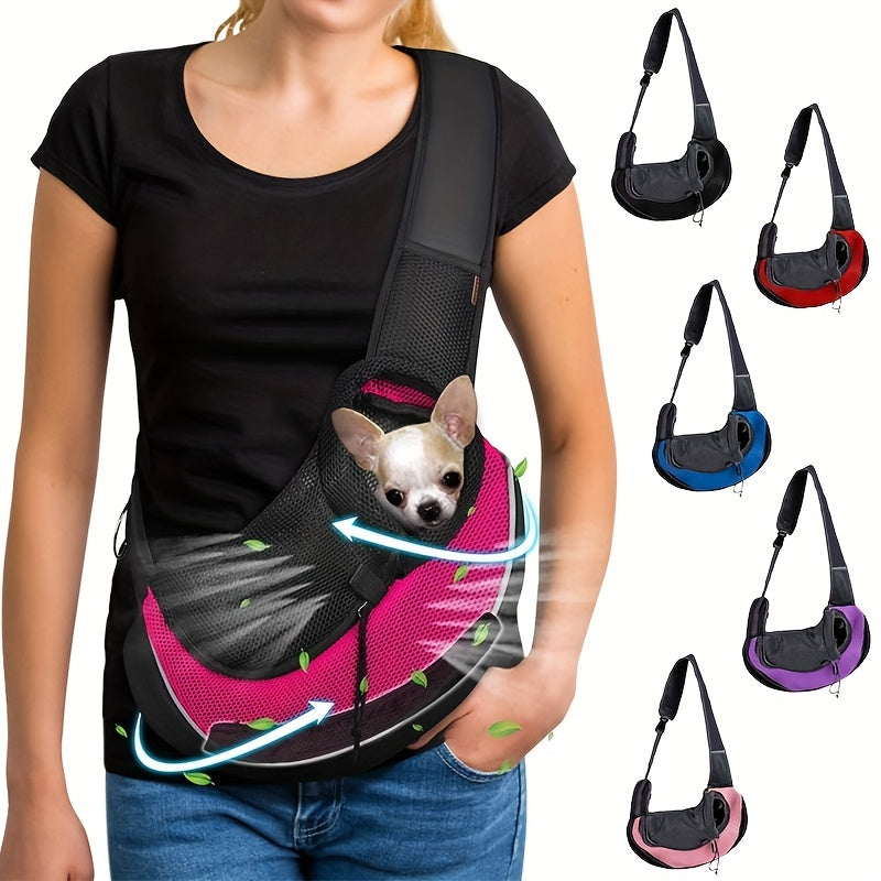 Sac de transport en bandoulière pour chiot et petit chien, divers coloris
