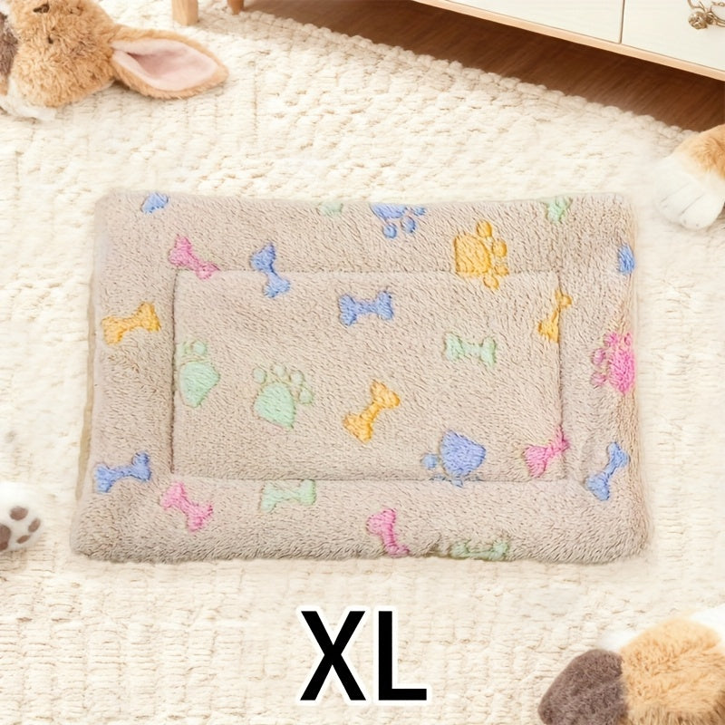 Tapis double épaisseur pour chien et chat, chaud et confortable, divers motifs imprimés, diverses couleurs