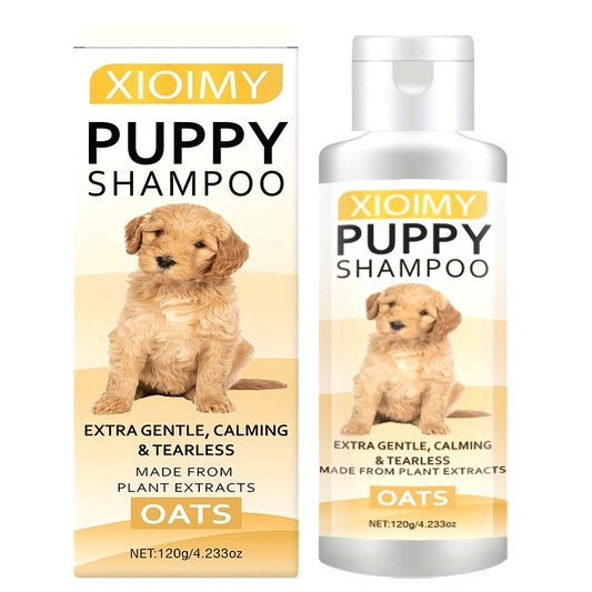 Shampooing pour chiots - Formule extra douce et apaisante à base d'extraits d'avoine, nettoie et élimine les odeurs, adoucit et apaise, parfum longue durée, shampooing et après-shampooing