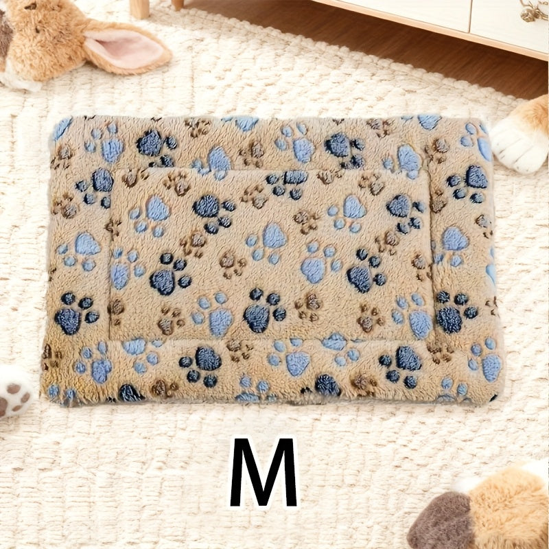 Tapis double épaisseur pour chien et chat, chaud et confortable, divers motifs imprimés, diverses couleurs