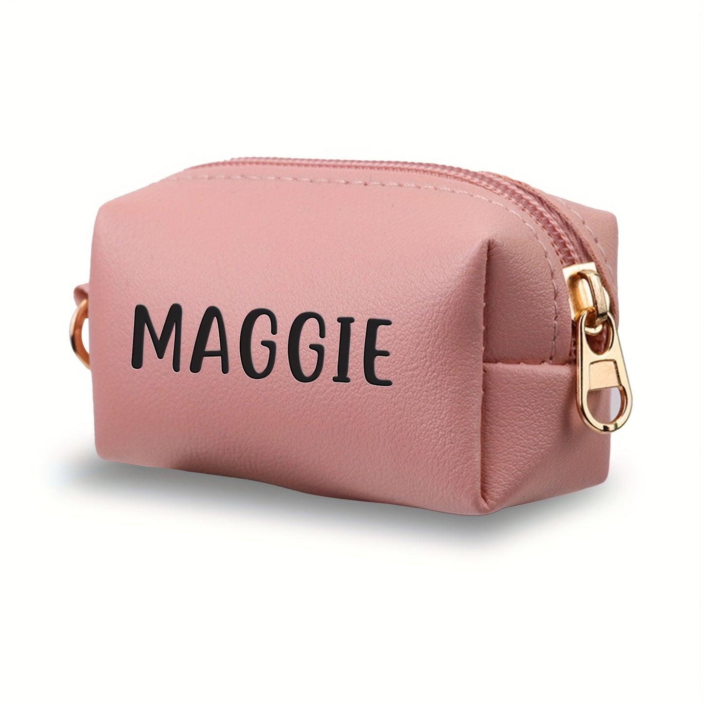 Porte-sac à crottes pour chien avec fermeture éclair, personnalisable, diverses couleurs