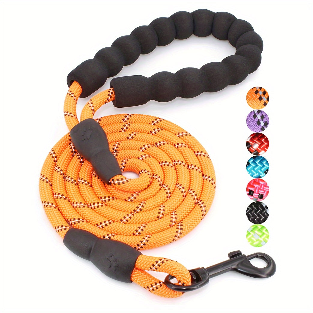 Laisse en nylon pour chien allongée et réfléchissante, corde ronde, corde de traction, diverses couleurs