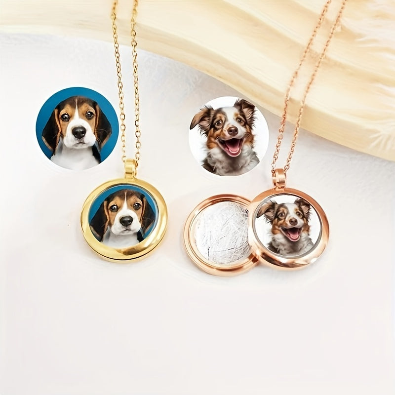 Collier commémoratif personnalisé pour se souvenir de votre animal de compagnie, pendentif pour poils d'animaux et photo de votre compagnon disparu, diverses couleurs