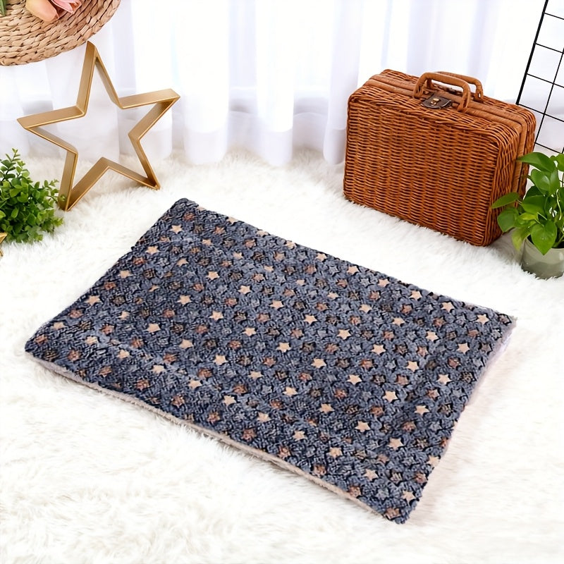 Tapis pour chien et chat, épais chaud et confortable avec motif étoilé, diverses couleurs