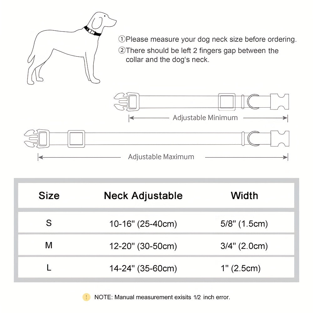 Colliers personnalisés pour chiens de petite, moyenne et grande taille - Motifs floraux personnalisables, design à carreaux, ajustables, résistants, plaque d'identification, nom de l'animal, idée cadeau - Parfaits pour Noël et les fêtes de fin d'année