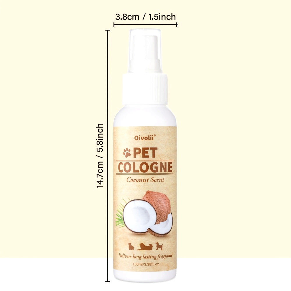 Spray parfumé spécialement formulé qui offre un parfum durable, garantissant que votre adorable compagnon se démarque lors des promenades et apporte une énergie rafraîchissante à sa vie.