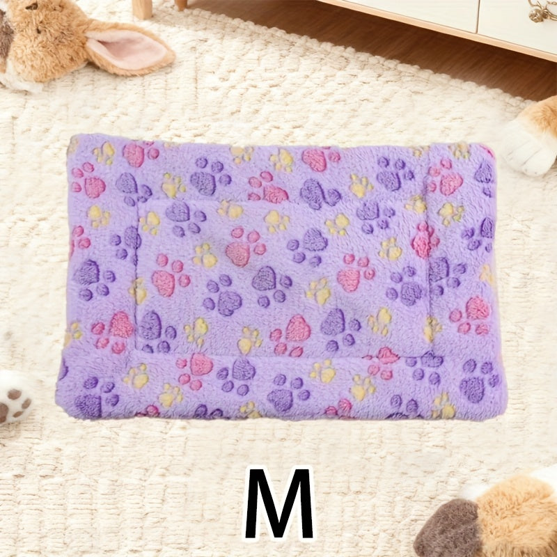 Tapis double épaisseur pour chien et chat, chaud et confortable, divers motifs imprimés, diverses couleurs