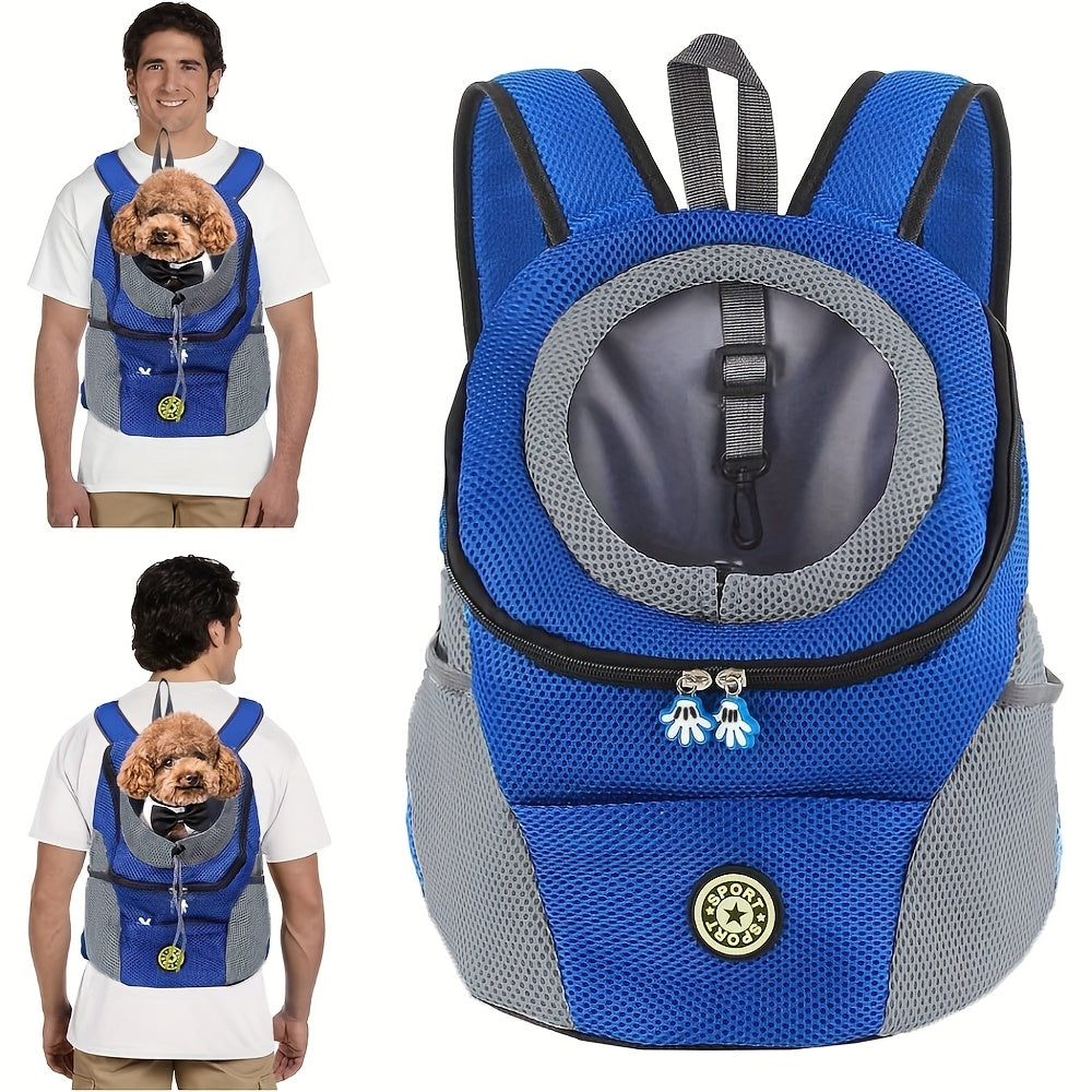 Sac à dos de transport pour chien, réglable à l'avant, ventilé pour un confort optimal, diverses couleurs