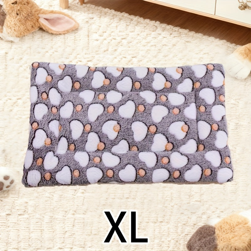 Tapis double épaisseur pour chien et chat, chaud et confortable, divers motifs imprimés, diverses couleurs