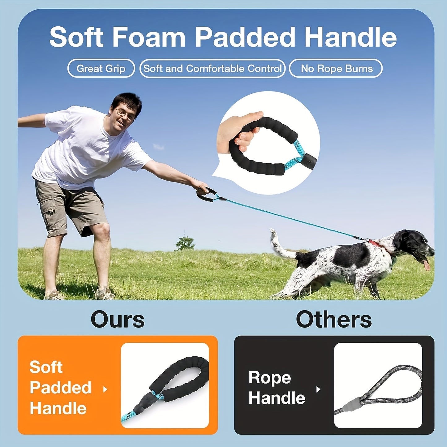 Laisse en nylon pour chien allongée et réfléchissante, corde ronde, corde de traction, diverses couleurs