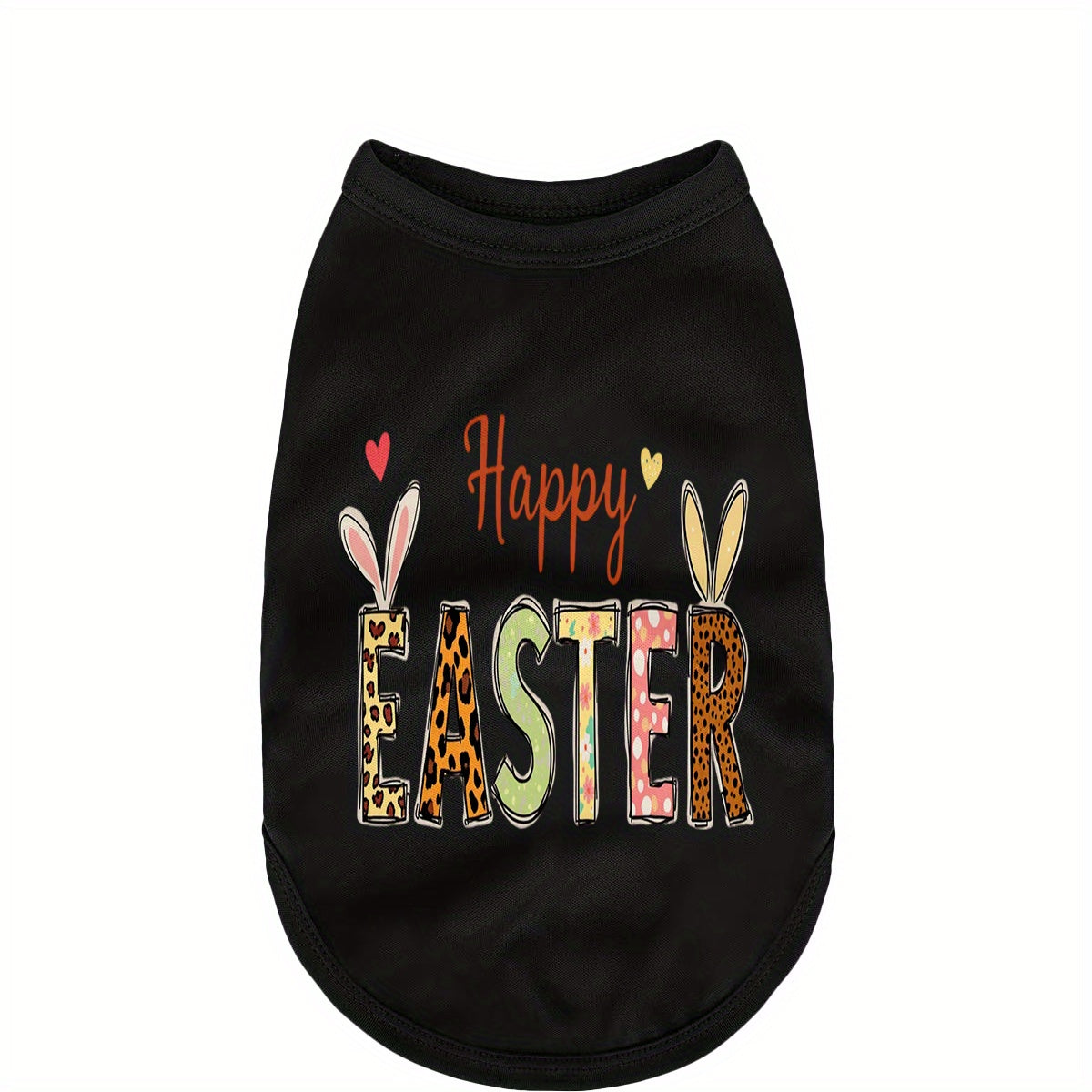 Gilet de Pâques pour chiens et chats - Chemise sans manches 100 % polyester respirante avec imprimé « Joyeuses Pâques », confortable en toutes saisons, lavable à la main uniquement, diverses couleurs