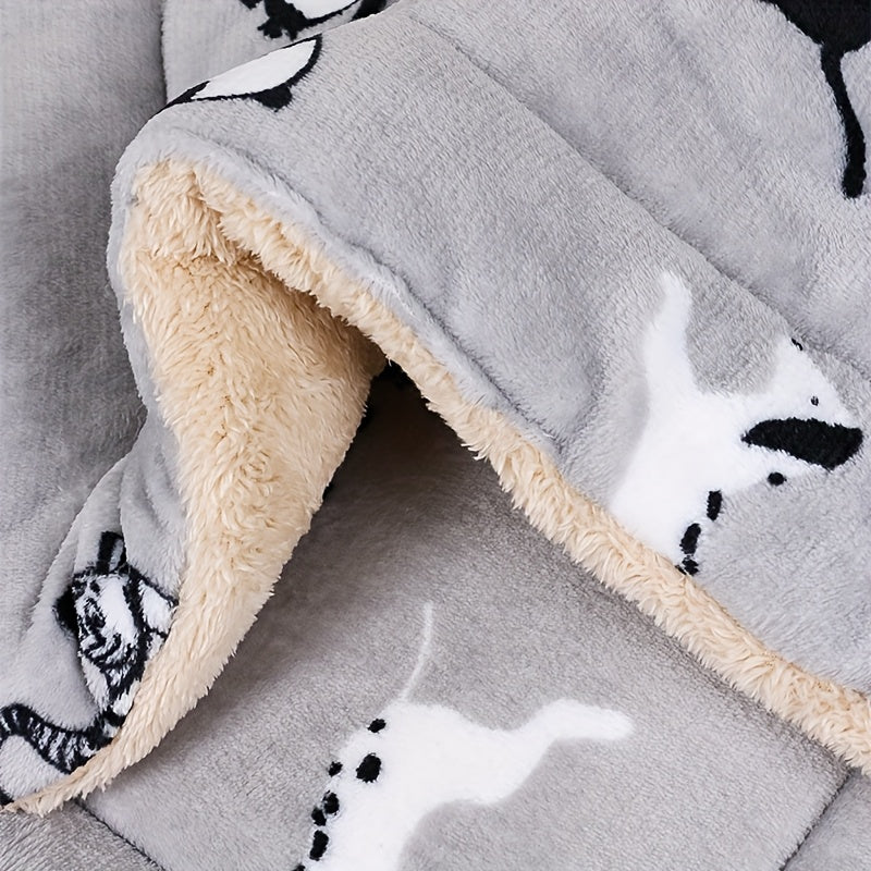 Tapis confortable pour chien et chat, bien épais, doux et chaud. Divers motifs mignons, lavable en machine
