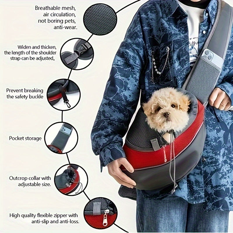 Sac de transport en bandoulière pour chiot et petit chien, divers coloris