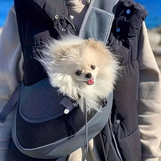 Sac de transport en bandoulière pour chiot et petit chien, divers coloris