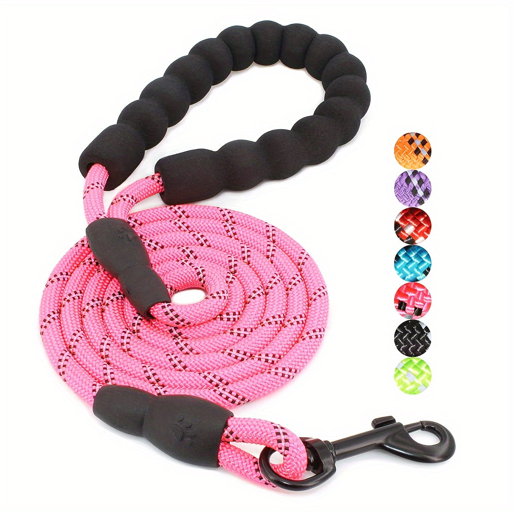 Laisse en nylon pour chien allongée et réfléchissante, corde ronde, corde de traction, diverses couleurs
