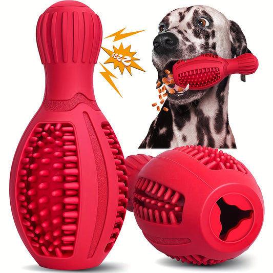 Jouet interactif à mâcher et distributeur lent de friandises pour chiens – Fabriqué en caoutchouc naturel et durable, conception ergonomique, facile à utiliser, convient aux chiens de toutes tailles, diverses couleurs
