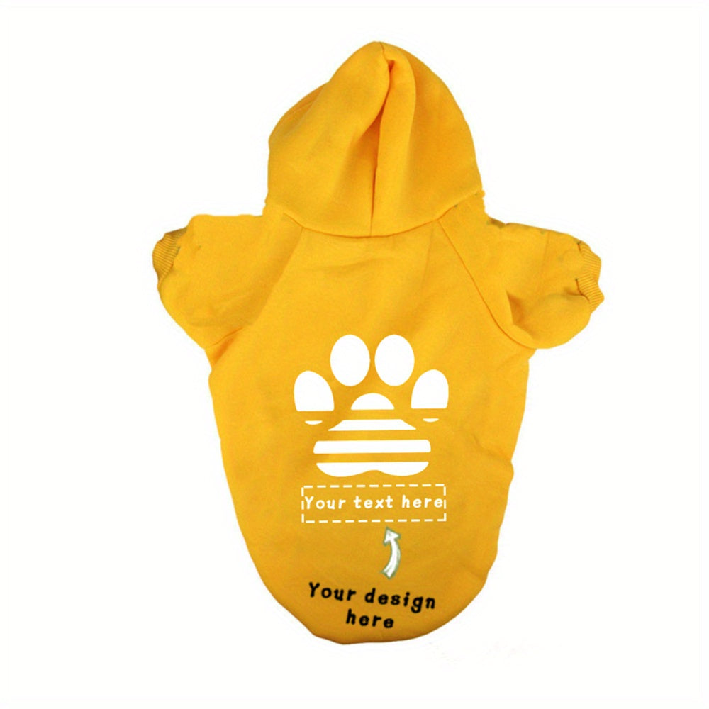 Sweat à capuche personnalisable avec empreintes de pattes