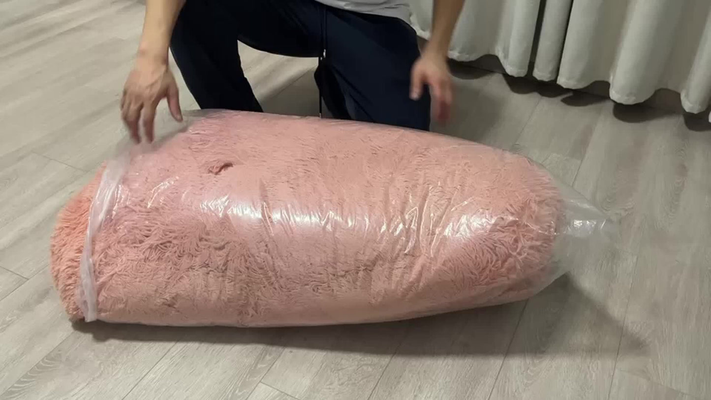 Cozy Paw-Shaped Pet Bed – Plush Faux Fur, Calming Donut Design, Machine Washable – Ideal for Dogs & Cats