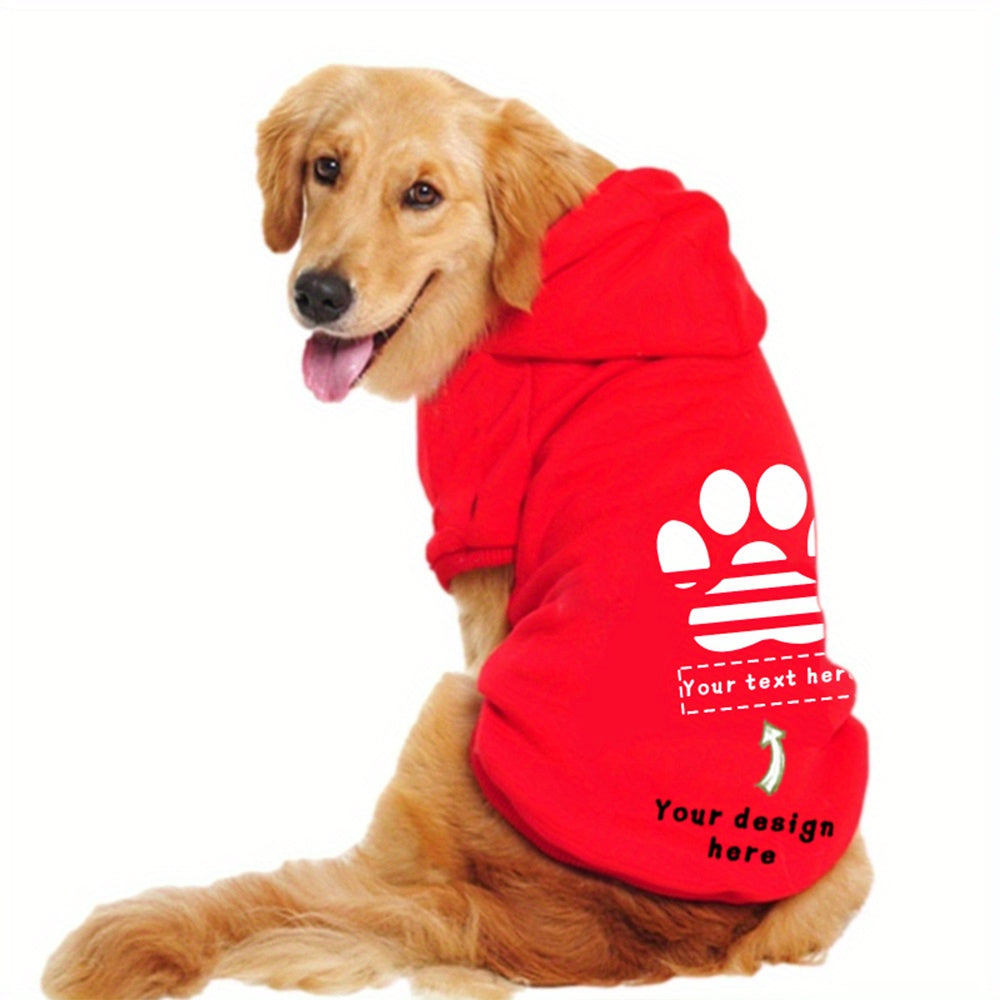 Sweat à capuche personnalisable avec empreintes de pattes