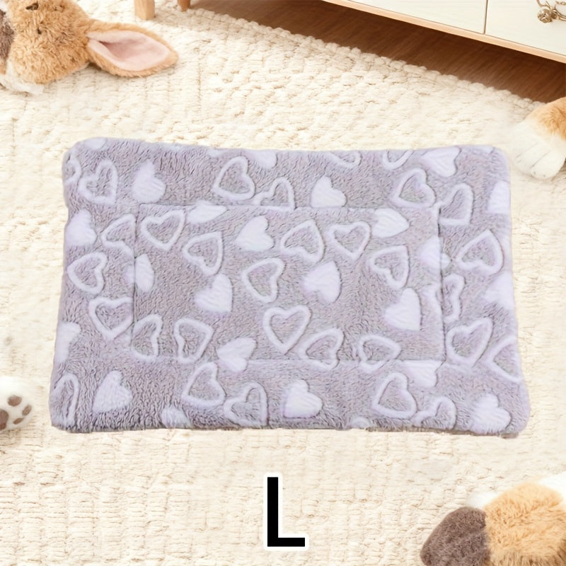 Tapis double épaisseur pour chien et chat, chaud et confortable, divers motifs imprimés, diverses couleurs
