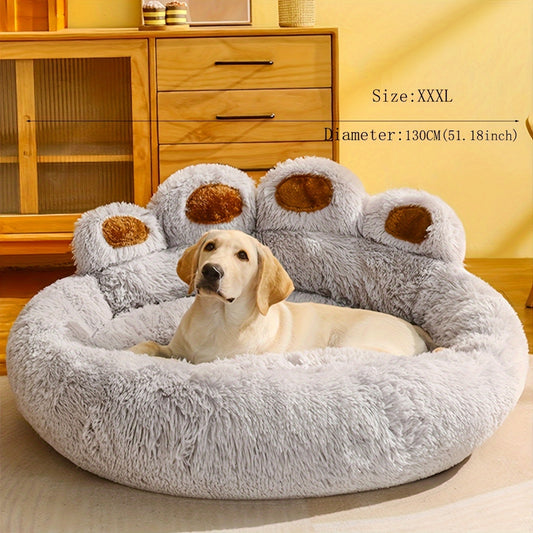 Lit douillet pour chien et chat en forme de patte d'ours, diverses couleurs, très chaud et confortable