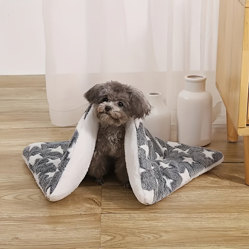 Tapis pour chien et chat, en peluche toute douce, bien chaud et confortable, motifs divers