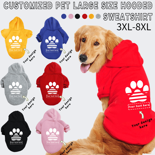 Sweat à capuche personnalisable avec empreintes de pattes