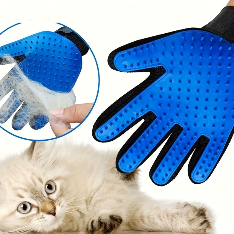 Lot de 2 gants de toilettage pour animaux, pour démêler et masser votre chien ou votre chat, élimine les poils morts, diverses couleurs