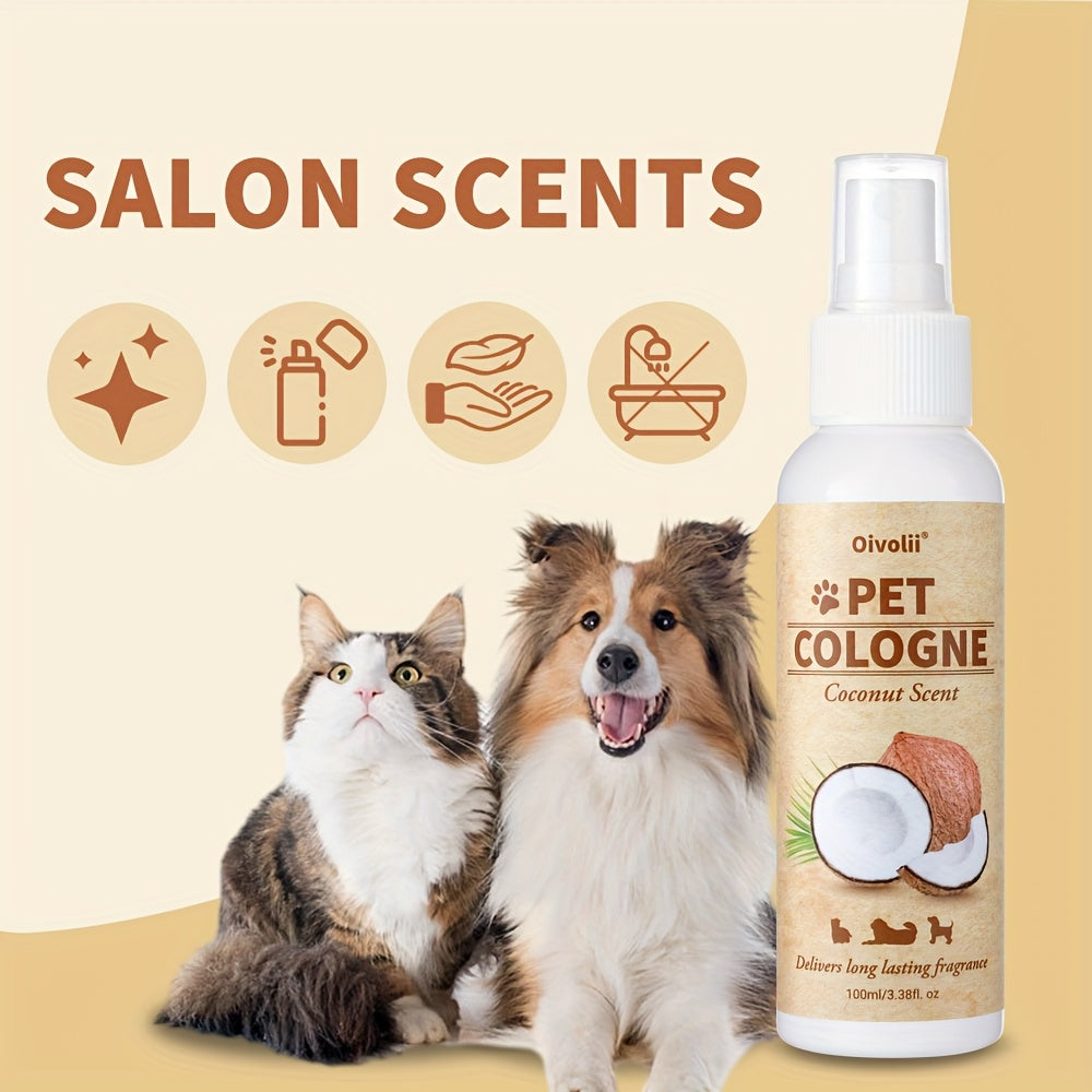 Spray parfumé spécialement formulé qui offre un parfum durable, garantissant que votre adorable compagnon se démarque lors des promenades et apporte une énergie rafraîchissante à sa vie.