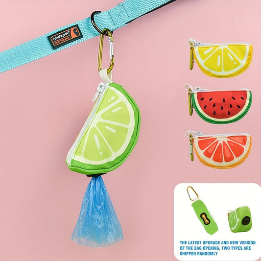 Distributeur de sacs pour crottes de chien en forme de fruit, divers modèles