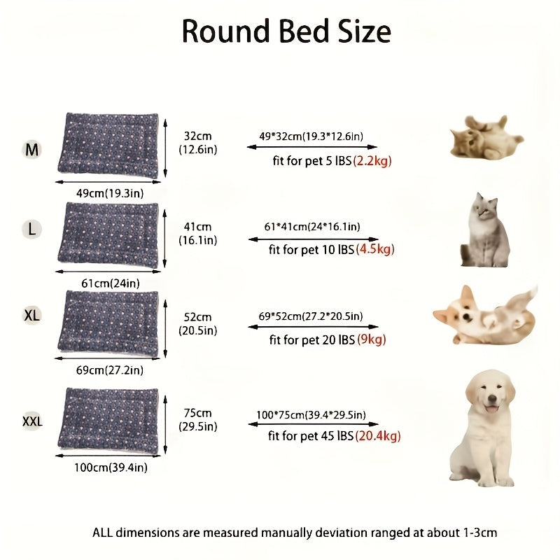Tapis pour chien et chat, épais chaud et confortable avec motif étoilé, diverses couleurs