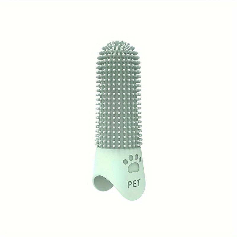 Brosse à dents pour animaux à 360°, brosse silicone, enfilable sur un doigt, lavable à la main, diverses couleurs