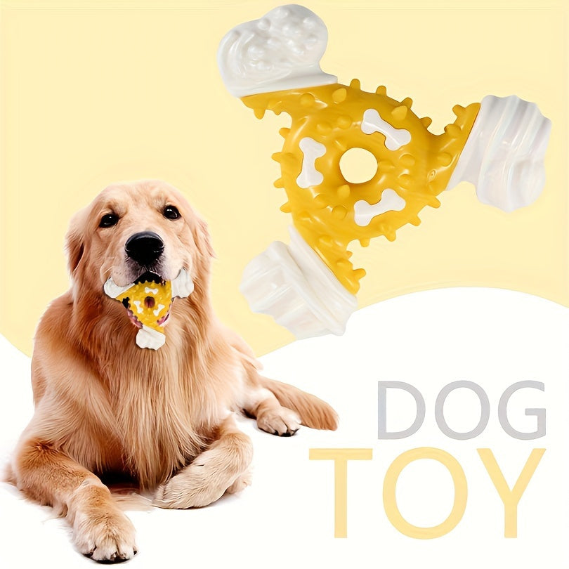 Jouet à mâcher pour chien, triangulaire, pour le nettoyage des dents, résistant aux morsures, diverses couleurs